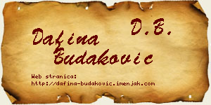 Dafina Budaković vizit kartica